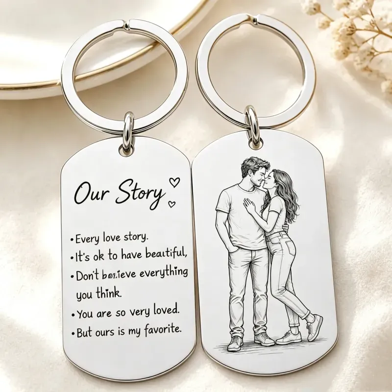 Inspirational Little Reminders Keychain Standard Inspirational Little Reminders Keychain Stainless Steel Dog Tag Gifts for Friends Christmas Gift - MyMoonLampAu