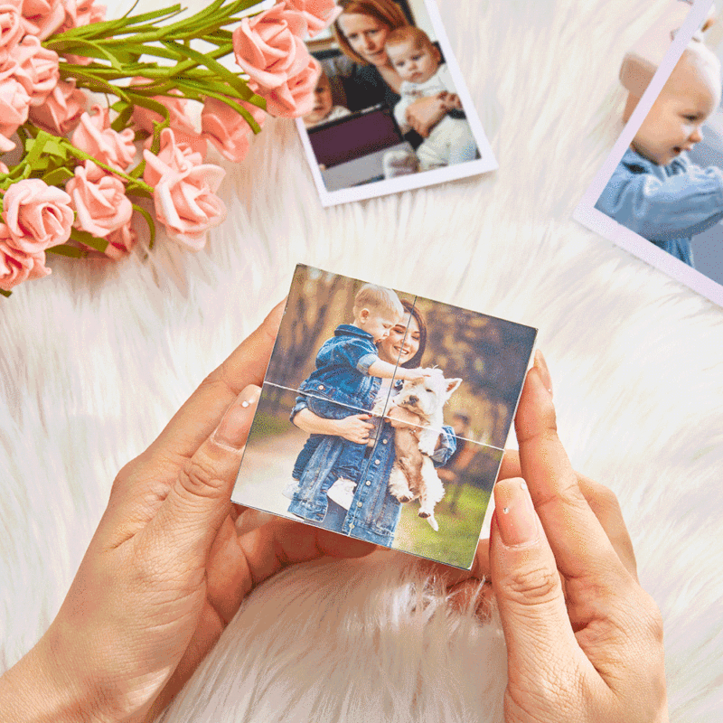 Custom Multi Folding Magic Infinity Photo Cube Gifts For Mom