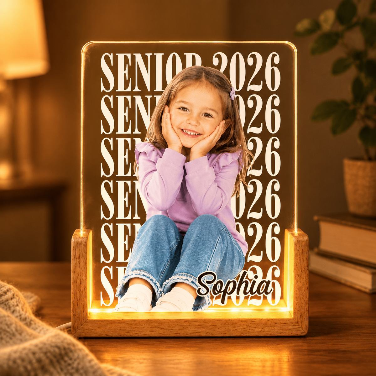 Personalized Senior Graduation Night Light for 2026 – Custom Photo Acrylic Lamp Gift for Daughter, Son or Family - MyMoonLampAu