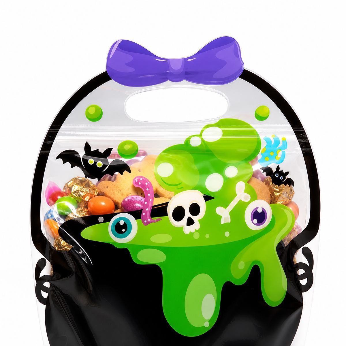 Halloween Pumpkin Treat Bags with Handle Spooky Candy Holders for Trick or Treating, Party Favors & Gift Giving - MyMoonLampAu