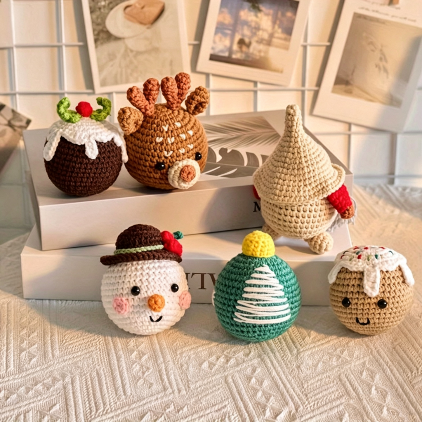 Handmade Crochet Christmas Plant Pots – Festive Holiday Decor Gift for Home & Office - MyMoonLampAu