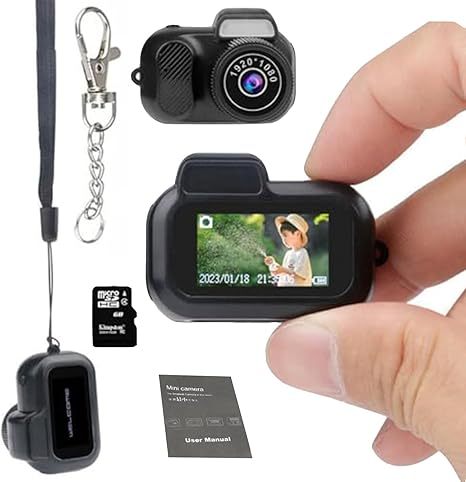 Keychain Camera, 1080P Mini Pixel Camera, Micro Mini DV/Camcorder, Portable Chain Camera with Eight Filters, Long Battery Life for Indoor and Outdoor use