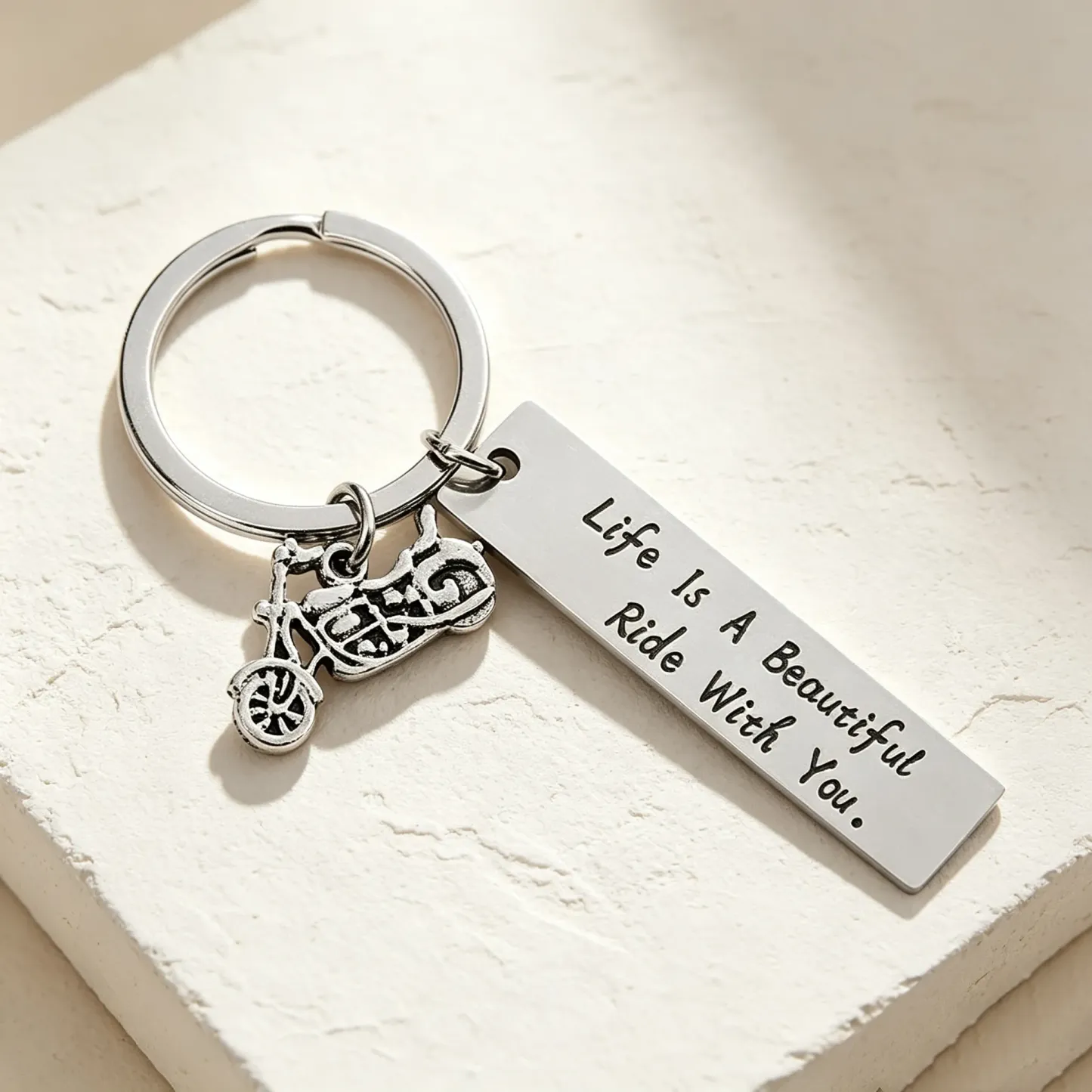 Inspirational Little Reminders Keychain Standard Inspirational Little Reminders Keychain Stainless Steel Dog Tag Gifts for Friends - MyMoonLampAu