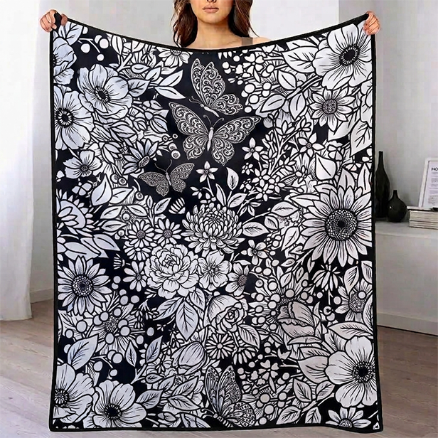 DIY Drawing Blanket (Optional 24-Color Marker Set) Create Your Art Blanket Washable Keepsake Blanket for Kids & Adults - auphotoblanket