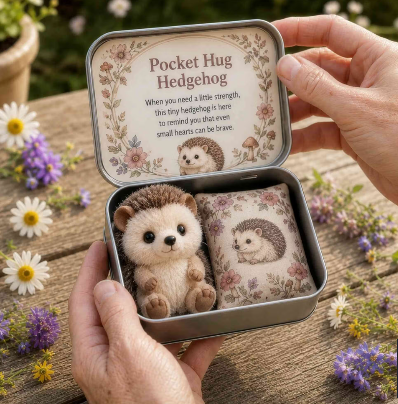 Personalized Pocket Hug Mini Plush Animal Gift Box with Name, Comfort Keepsake Tin with Cute Stuffed Animal, Heartfelt Gift for Family&Friends - auphotoblanket