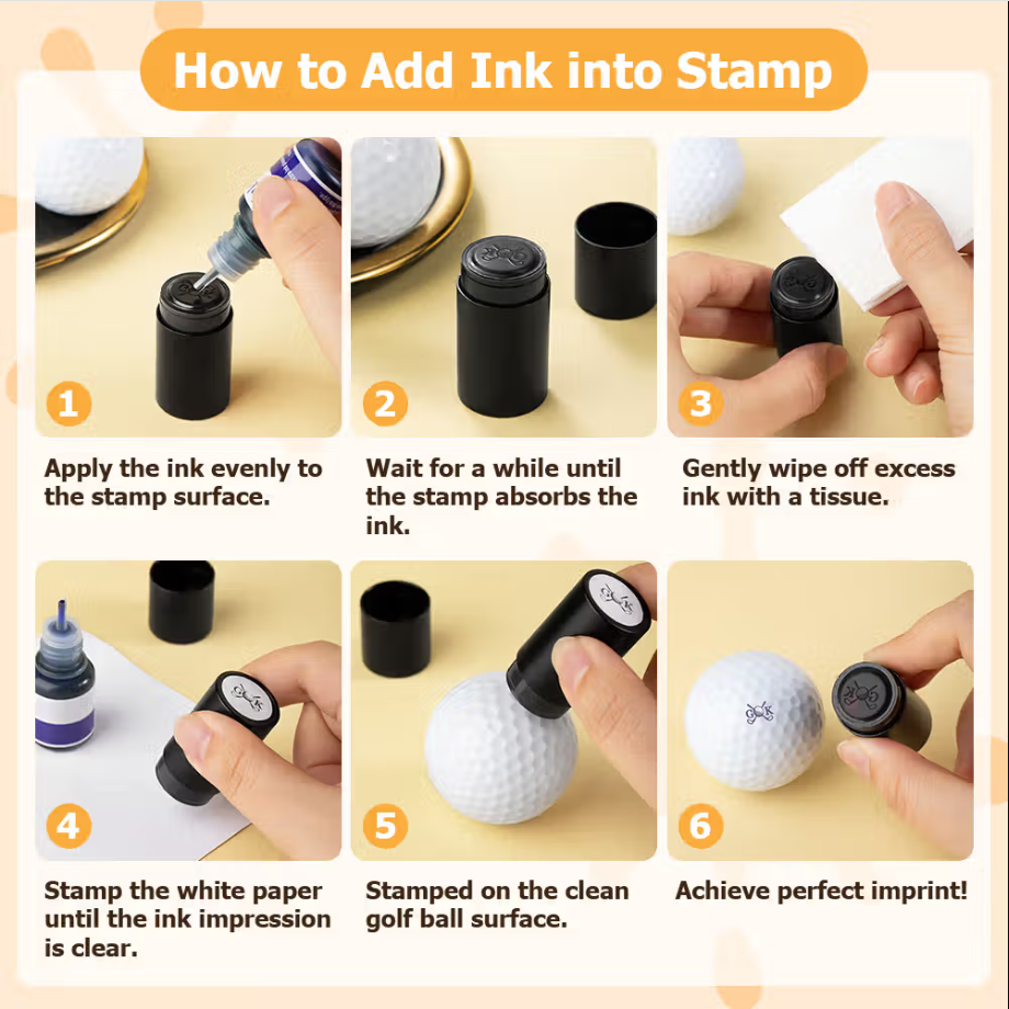 Custom Golf Ball Stamp Personalized Quick-Drying Waterproof Golf Ball Marker, Unique Name & Logo Stamper, Ideal Golf Gift for Men & Avid Golfers - auphotoblanket