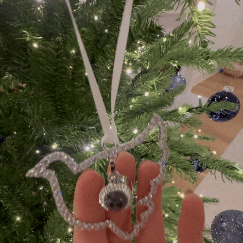 Personalized Pink Snowflake Photo Ornament Custom Projection Ornaments Christmas Gifts - auphotoblanket