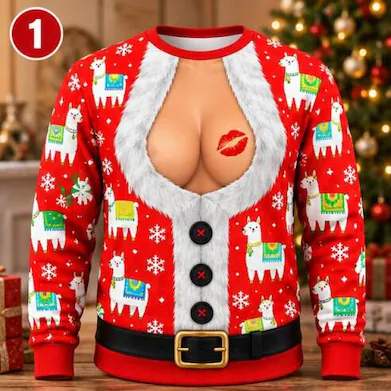 Funny Elf Body Christmas Sweater – Novelty Christmas Sweater for Men, Ugly Christmas Party Outfit - auphotoblanket