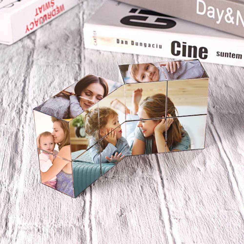 Magic Photo Cube Gift For Mom Flipping Photo Cube - auphotoblanket