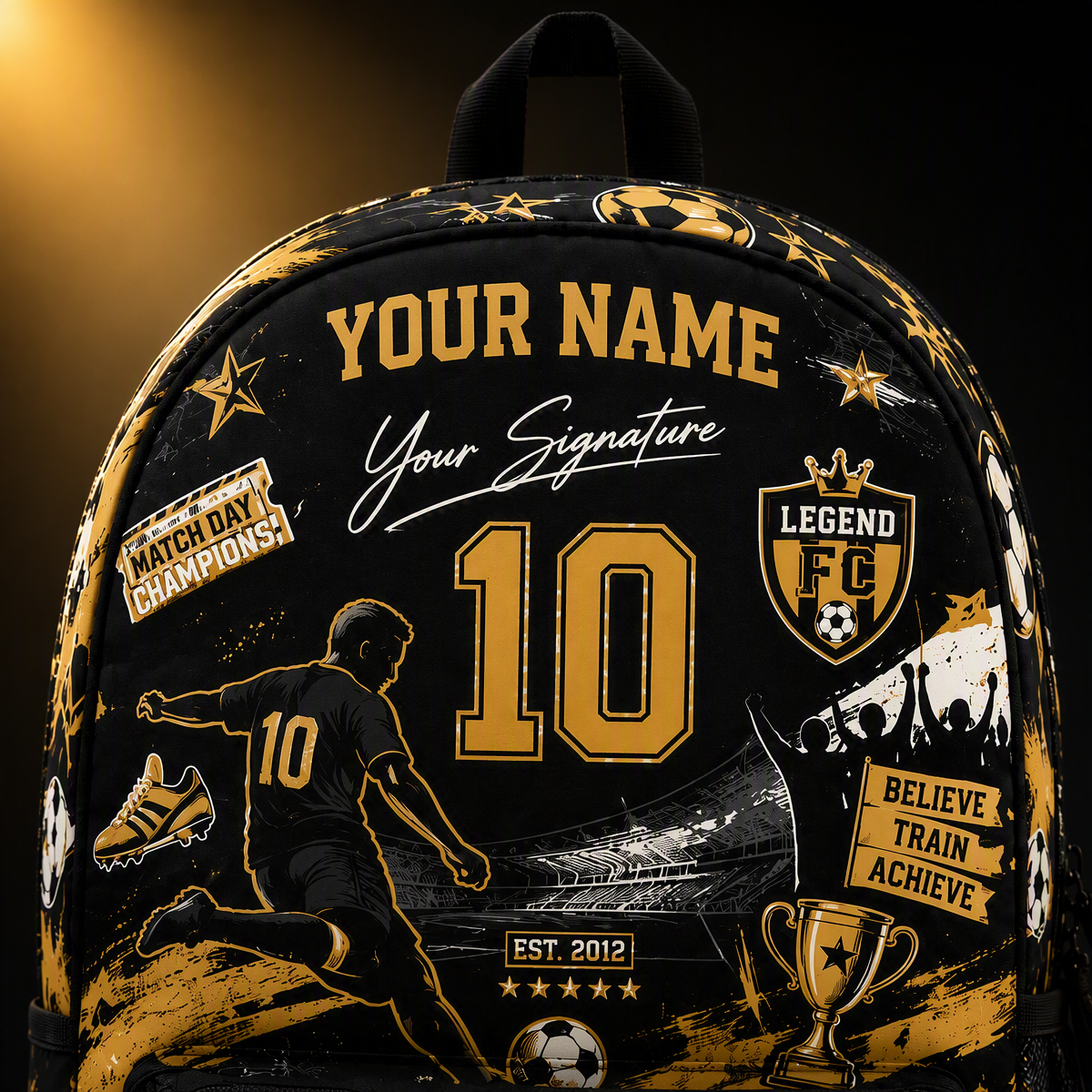 Custom Soccer Backpack: Personalized Sports Fan School Bag - auphotoblanket