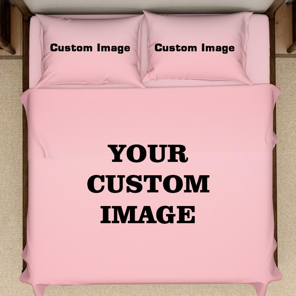 Custom Quilt Cover Bedding Sheets Personalised Photo Doona Cover & Pillowcases Design Your Own