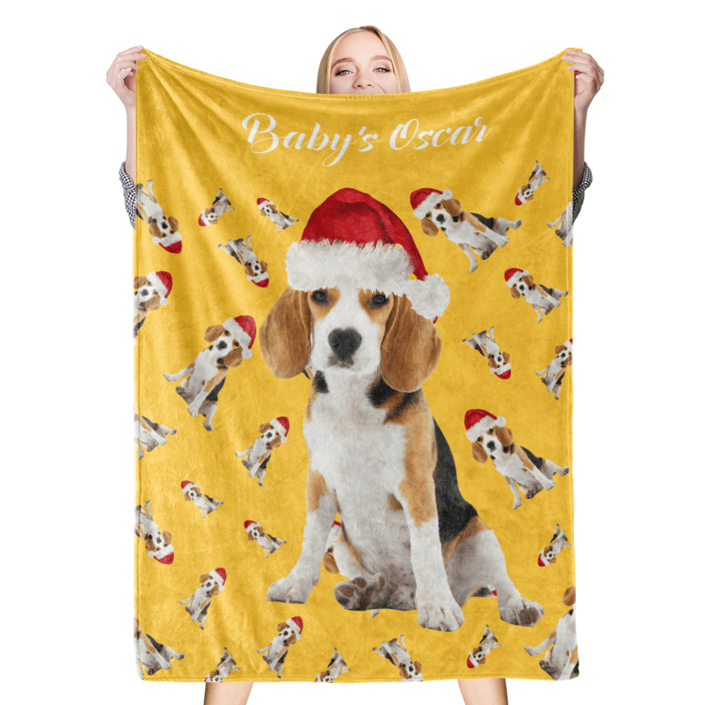 Custom Dog Blankets Personalised Pet Photo Blanket Christmas Dog Blanket Pet Gift