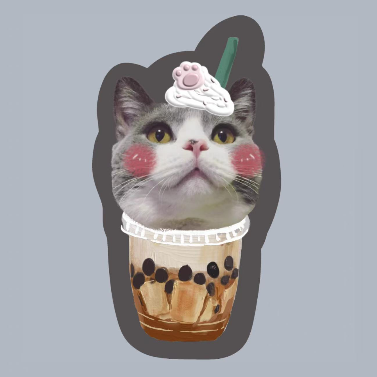 Personalized Boba Milk Tea Hug Pillow - The Coziest & Most Adorable Drinkable Friend - auphotoblanket