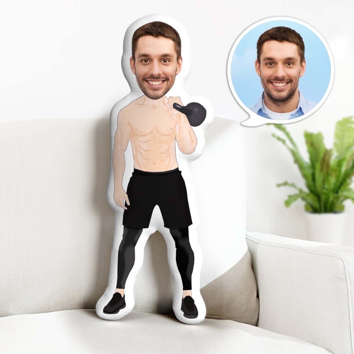 Father's Day Gifts Minime Throw Pillow Custom Face Pillow Personalized Minime Pillow Gifts - auphotoblanket
