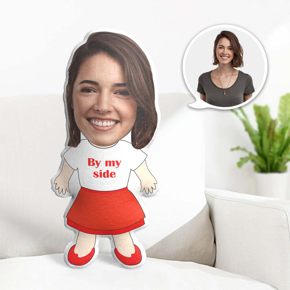 My Face Pillow Custom Photo Pillow Personalized MiniMe Pillow Message Pillow Gifts for Him - By My Side - auphotoblanket