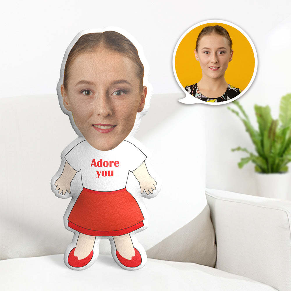 My Face Pillow Custom Photo Pillow Personalized MiniMe Pillow Message Pillow Gifts for Her - Adore You - auphotoblanket