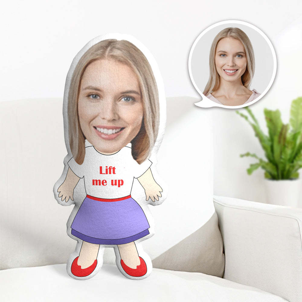 My Face Pillow Custom Photo Pillow Personalized MiniMe Pillow Message Pillow Gifts for Him - Lift Me Up - auphotoblanket