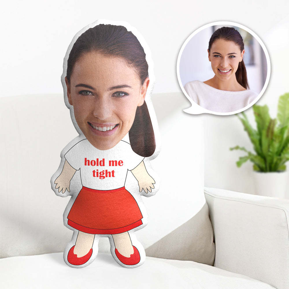 My Face Pillow Custom Photo Pillow Personalized MiniMe Pillow Message Pillow Gifts for Him - Hold Me Tight - auphotoblanket