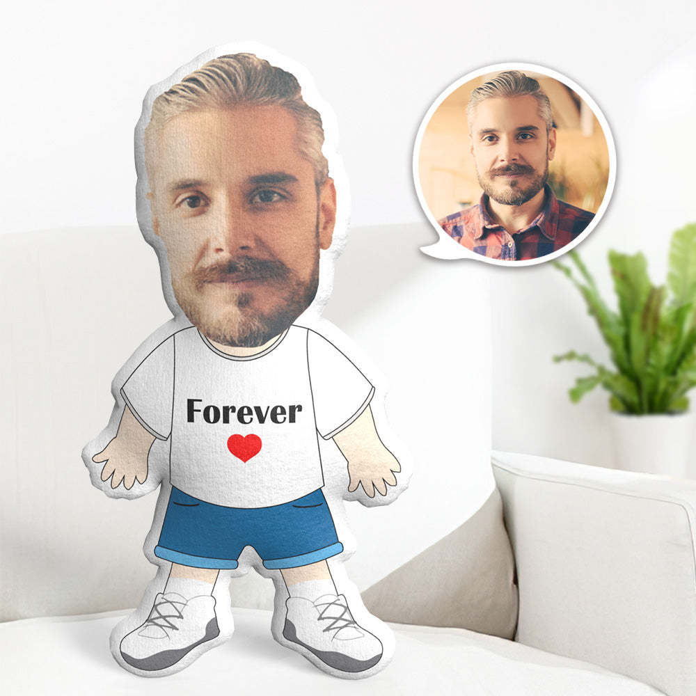 My Face Pillow Custom Photo Pillow Personalized MiniMe Pillow Message Pillow Gifts for Her - Forever Love - auphotoblanket