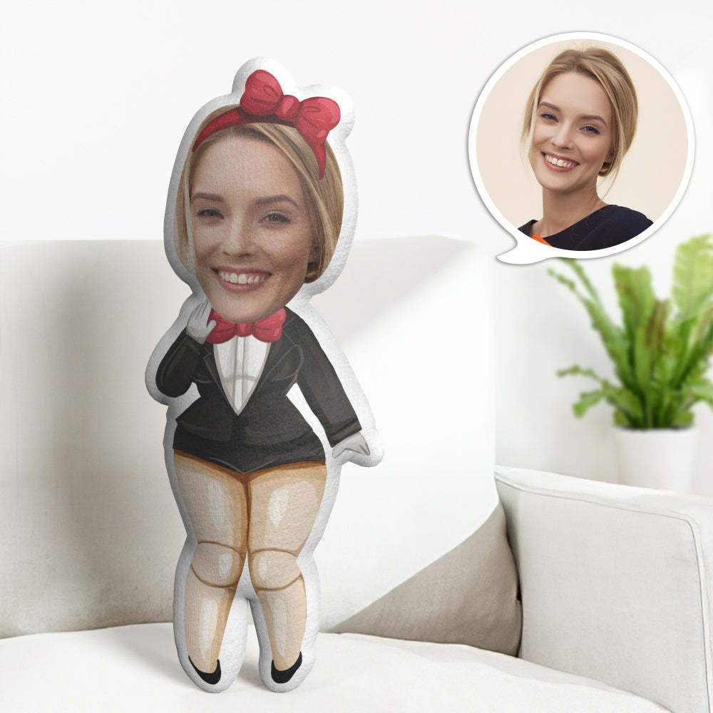 Custom Halloween Puppet Pillow Personalized Face Minime Throw Pillow Gifts - auphotoblanket