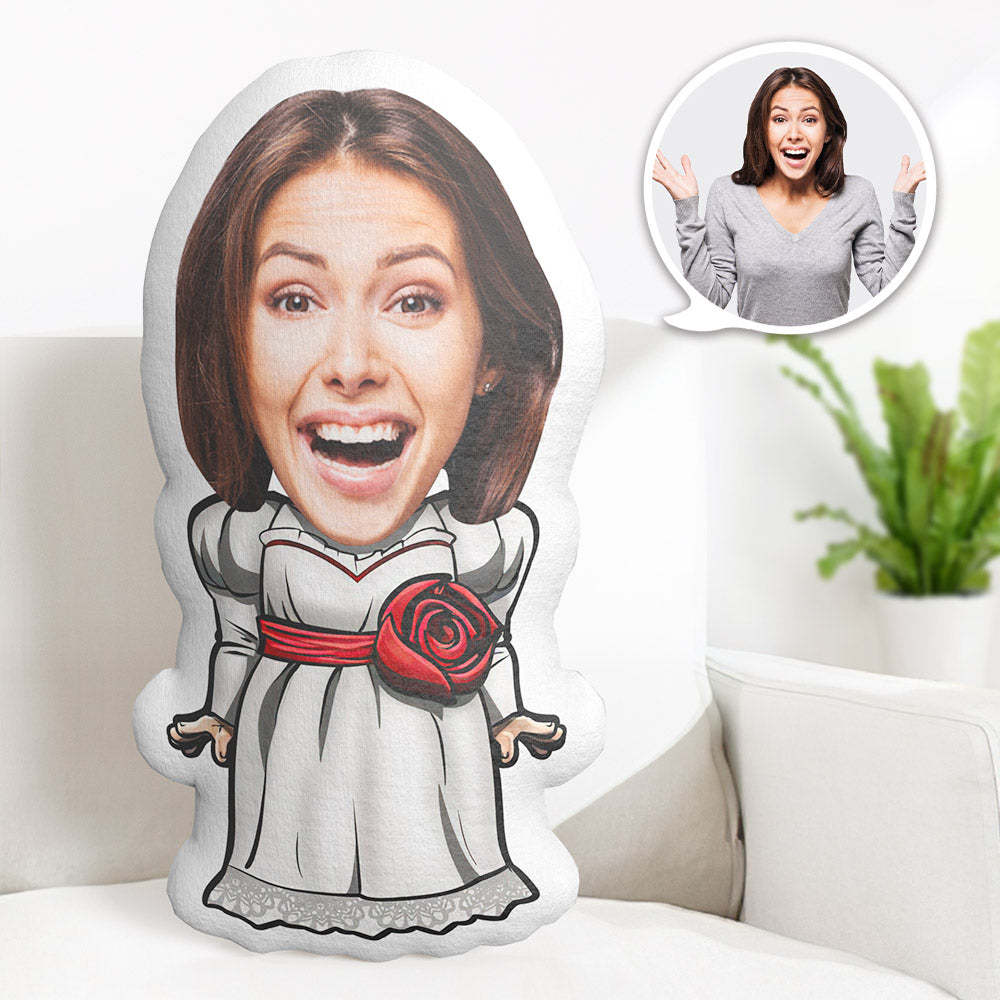 My Face Pillow Custom Halloween Pillow MiniMe Pillow Annabelle Cosplay Pillow - auphotoblanket