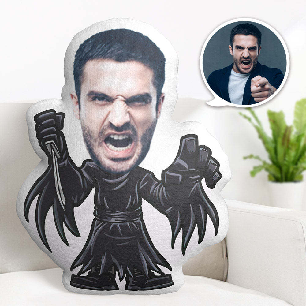 My Face Pillow Custom Halloween Pillow MiniMe Pillow Ghostface Cosplay Pillow - auphotoblanket