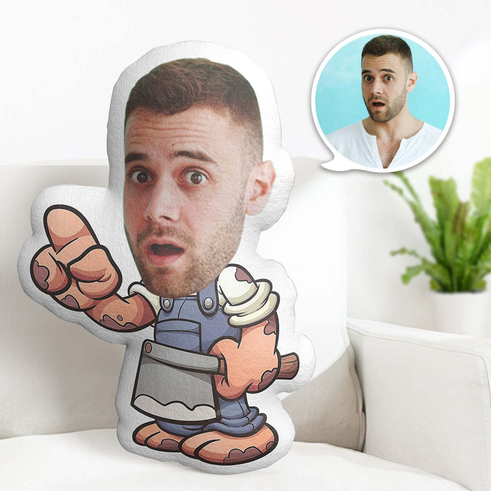 My Face Pillow Custom Halloween Pillow MiniMe Pillow Butcher Cosplay Pillow - auphotoblanket
