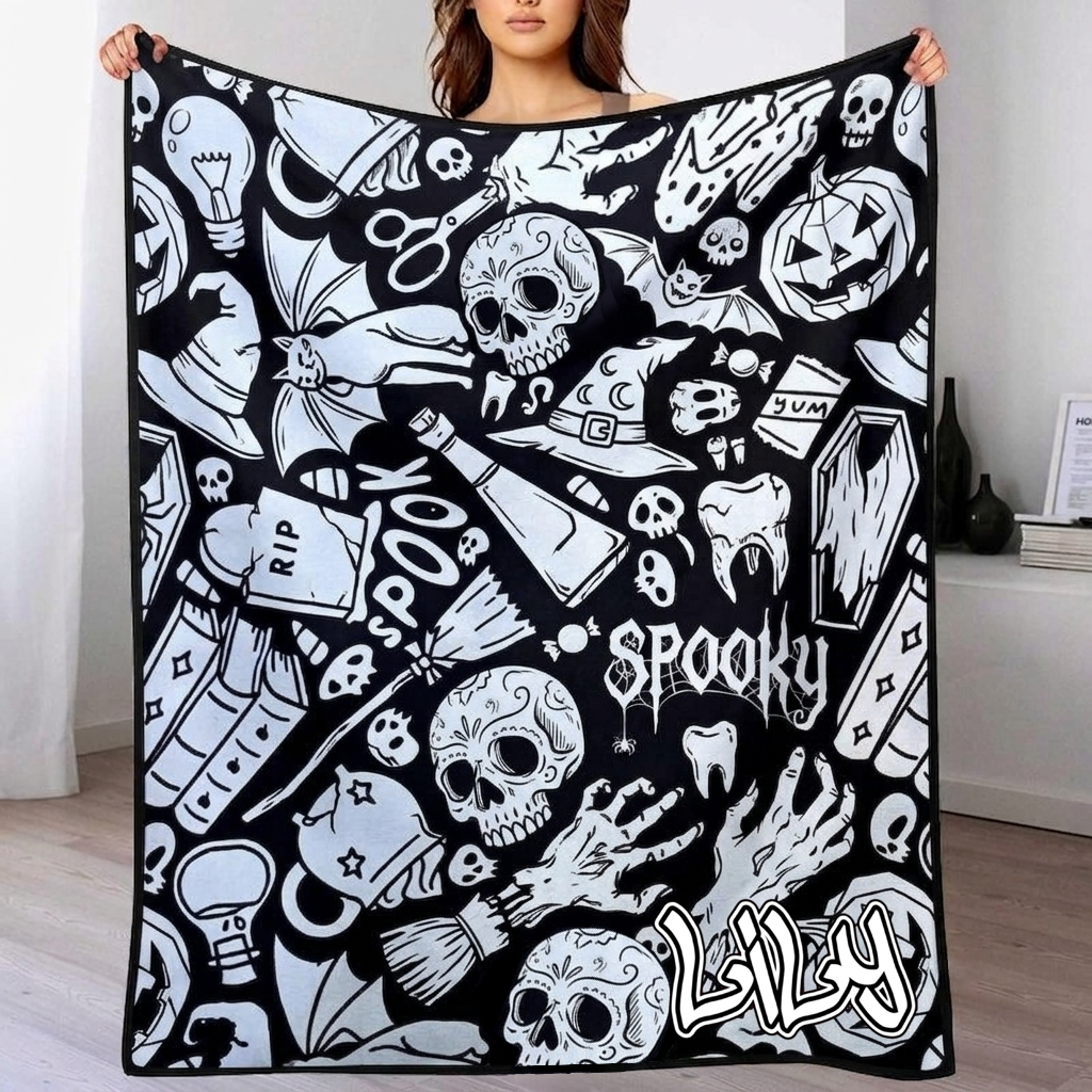 DIY Drawing Blanket (Optional 24-Color Marker Set) Create Your Art Blanket Washable Keepsake Blanket for Kids & Adults - auphotoblanket