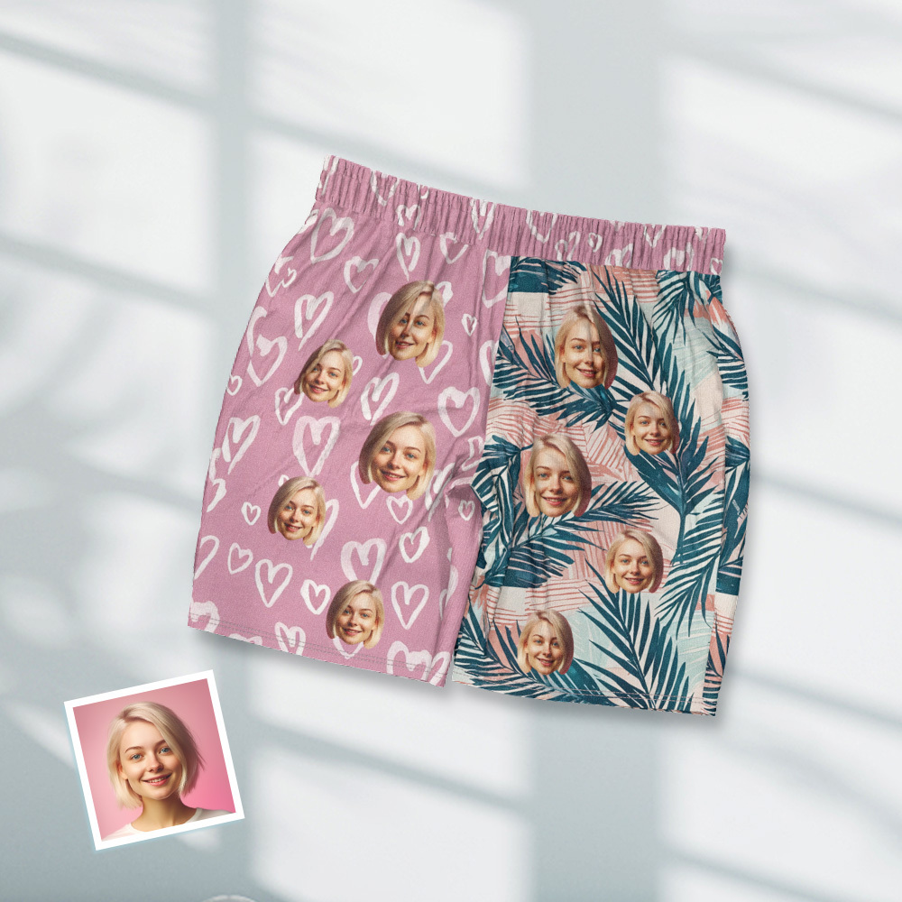 Custom Face Short Sleeve Pajamas Personalised Photo Pajama Women Men Sleepwear - auphotoblanket