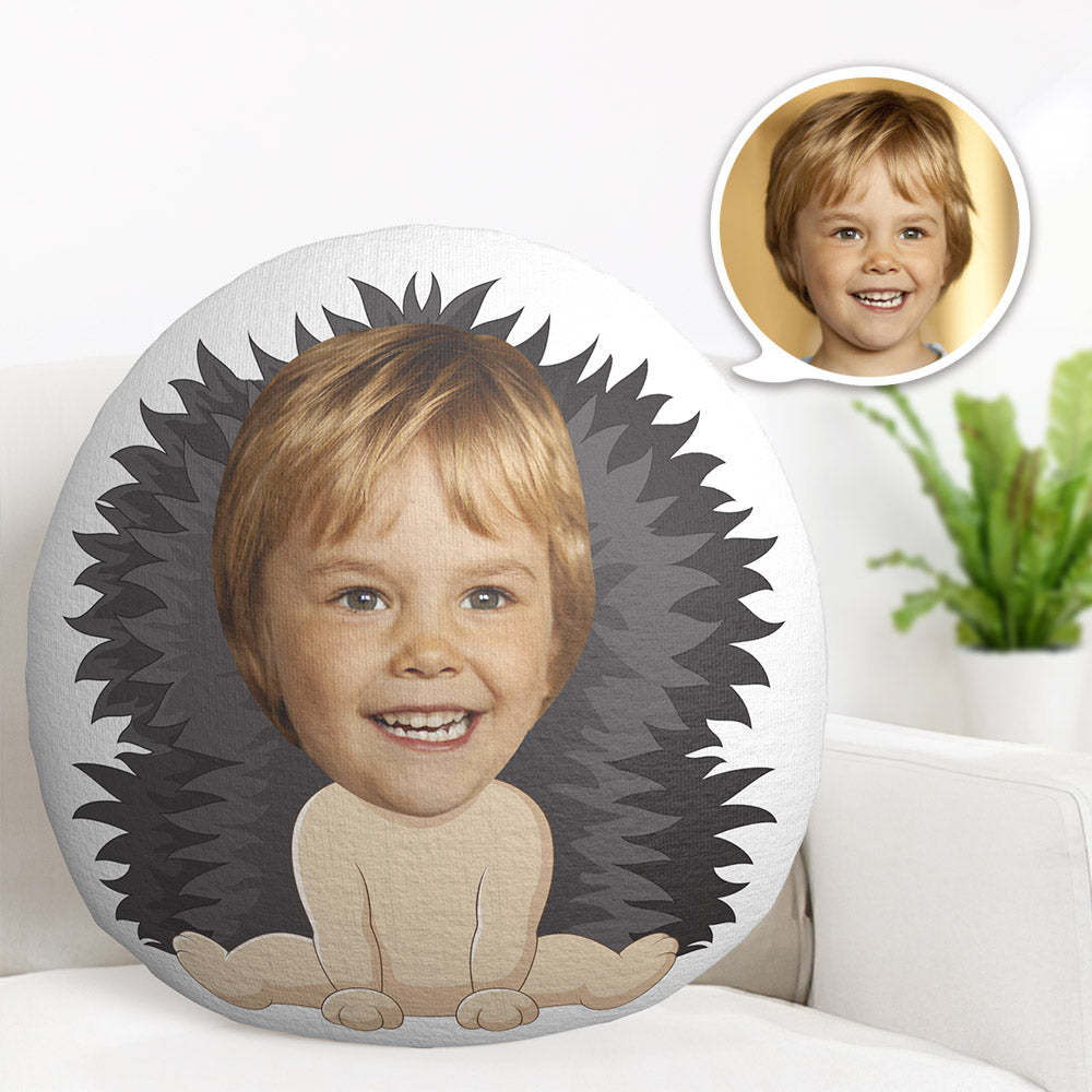Custom Face Pillow Personalized Photo Pillow Hedgehog MiniMe Pillow Gifts for Kids - auphotoblanket
