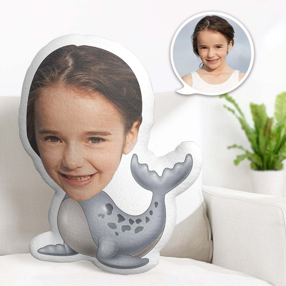 Custom Face Pillow Personalized Photo Pillow Seals MiniMe Pillow Gifts for Kids - auphotoblanket