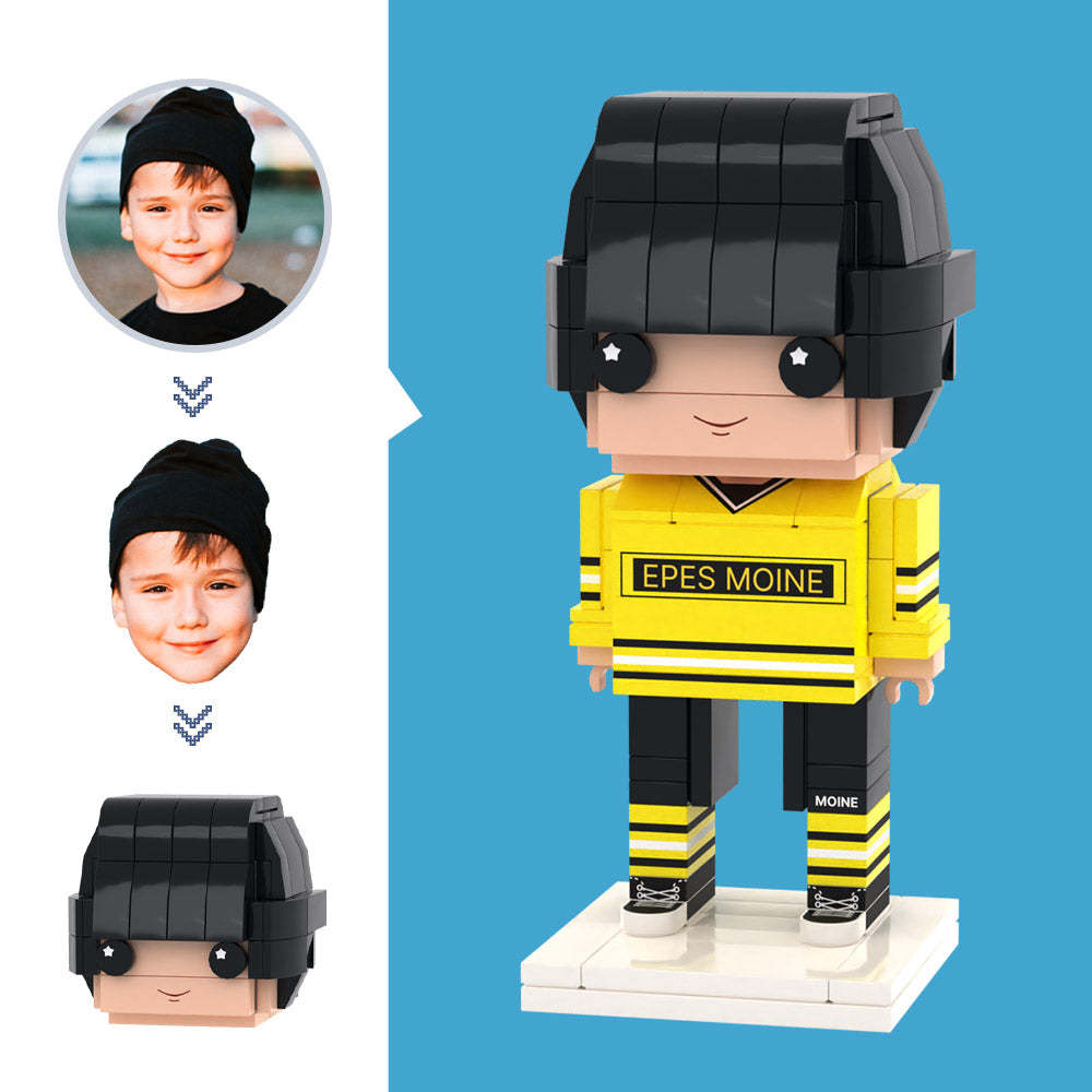 Customized Head Cashier Figures Small Particle Block Toy Customizable Brick Art Gifts - auphotoblanket