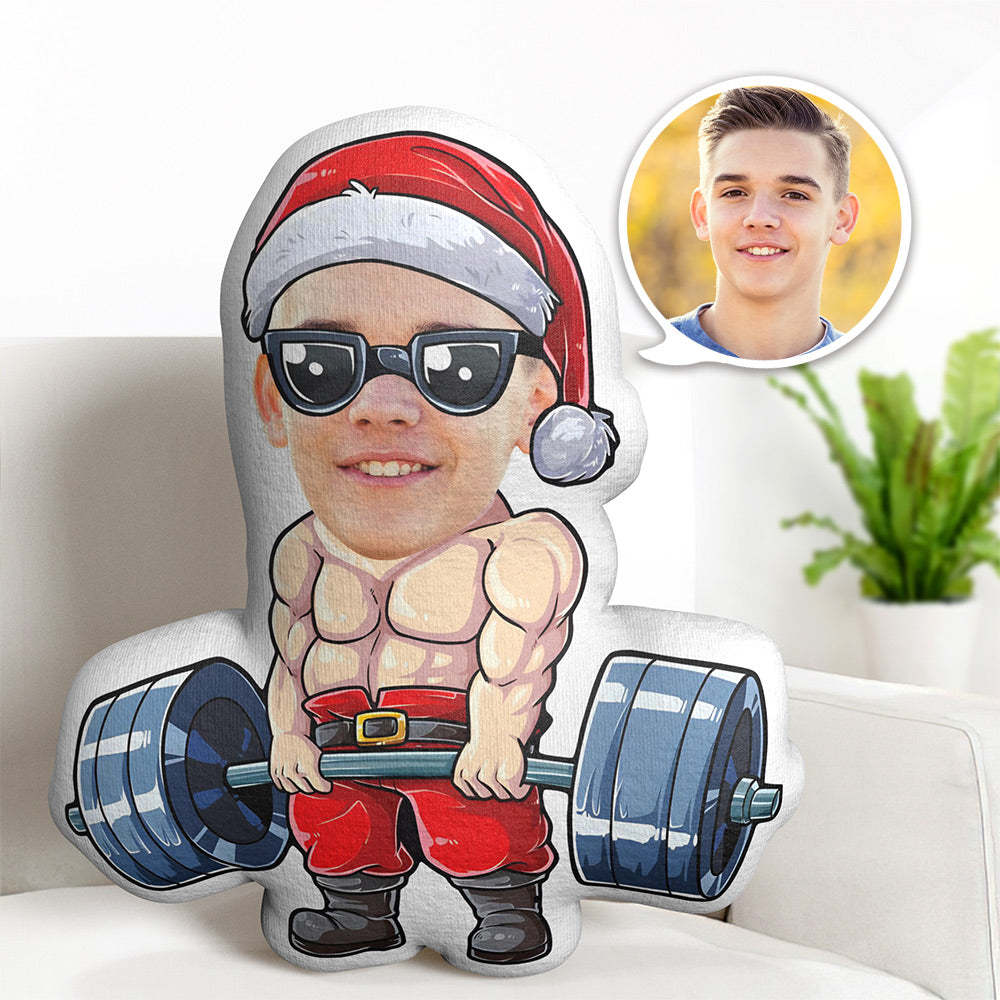 Christmas Present Ideas Custom Face Pillow Personalised Photo Pillow  Abdominal Muscle Male MiniMe Pillow Gifts for Christmas - auphotoblanket