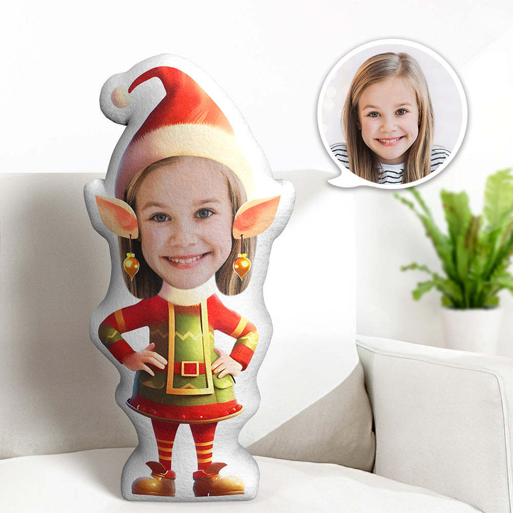 Body Pillow My Face Pillow Custom Dolls Christmas Elf Girl Photo Pillow Minime Pillow Custom Pillow Gift - auphotoblanket