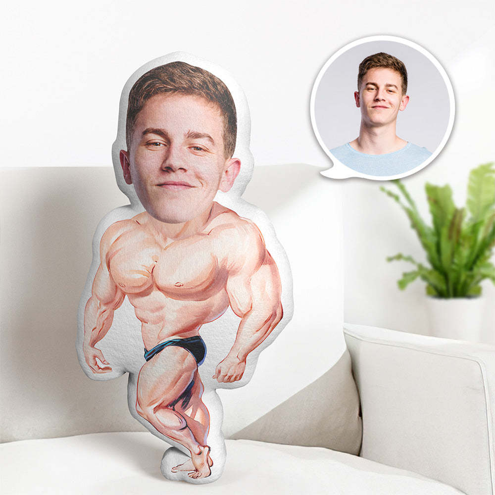 Custom Pillow Face Body Pillow Personalized Muscle Man Pillow Gift Pillow Toy Throw Pillow MiniMe Pillow Dolls - auphotoblanket