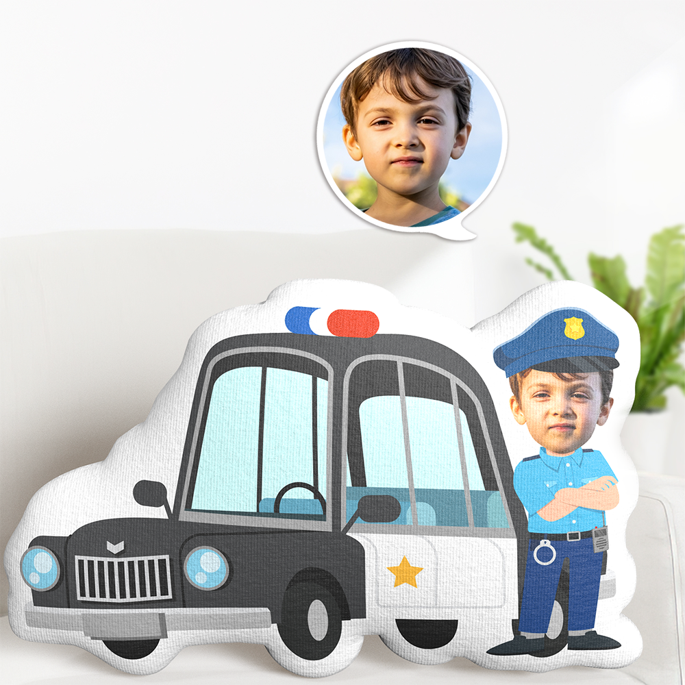 Custom Photo Face Pillow Police Kids Job Pillow Personalized Photo Custom Shaped Pillow - auphotoblanket
