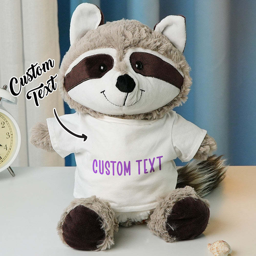 Personalized Animal Plush Stuffed Toy Birth Announcement Custom Photo Text Gift for Baby Shower - auphotoblanket