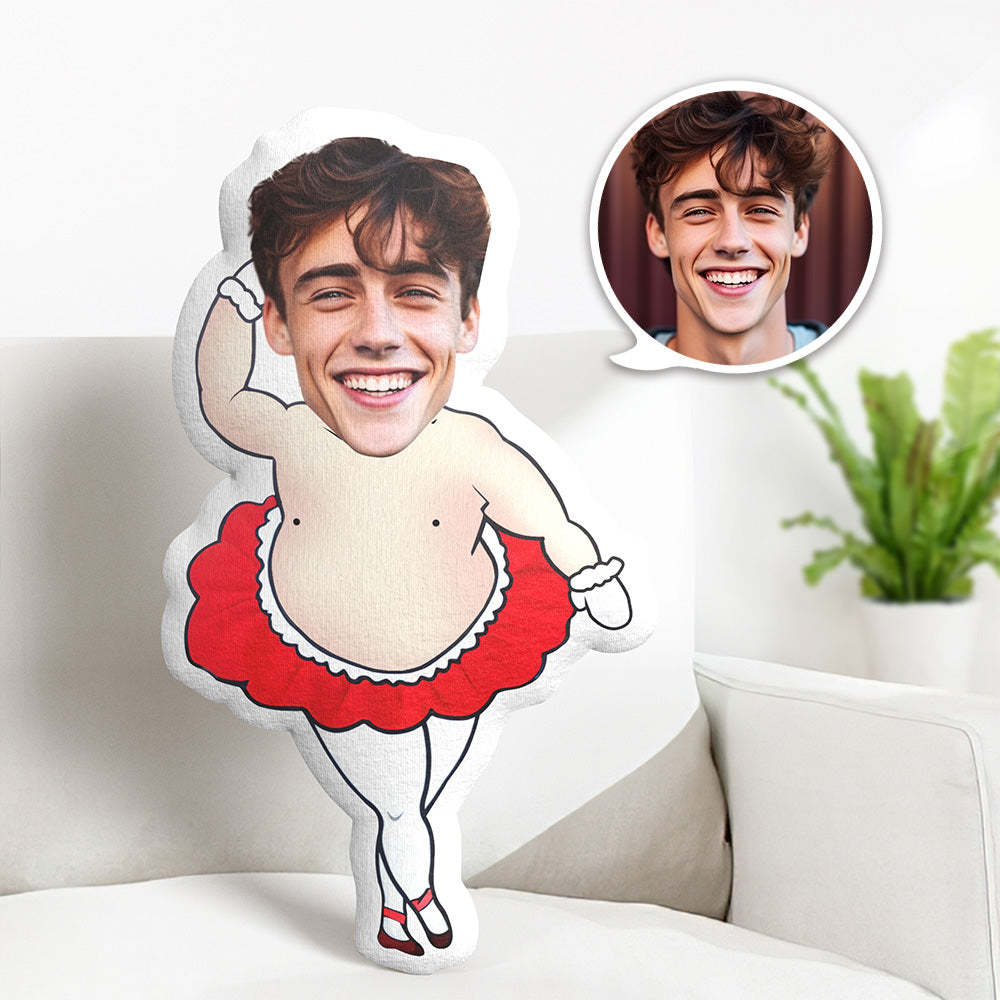 Custom Pillow Face Body Pillow Ballet Man Face Pillow Personalized Gifts - auphotoblanket