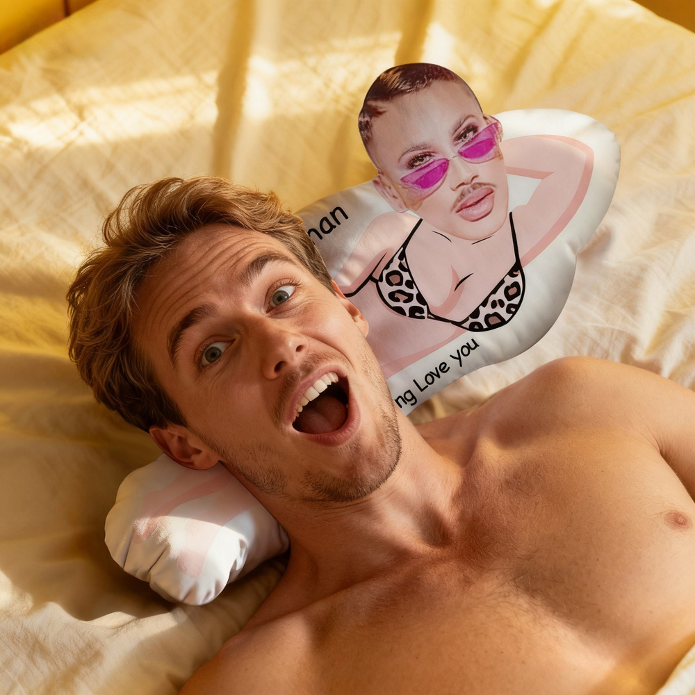 Custom Face Pillow Funny Minime Throw Pillow Custom Photo Personalized Photo Minime Pillow Gift for Him - auphotoblanket