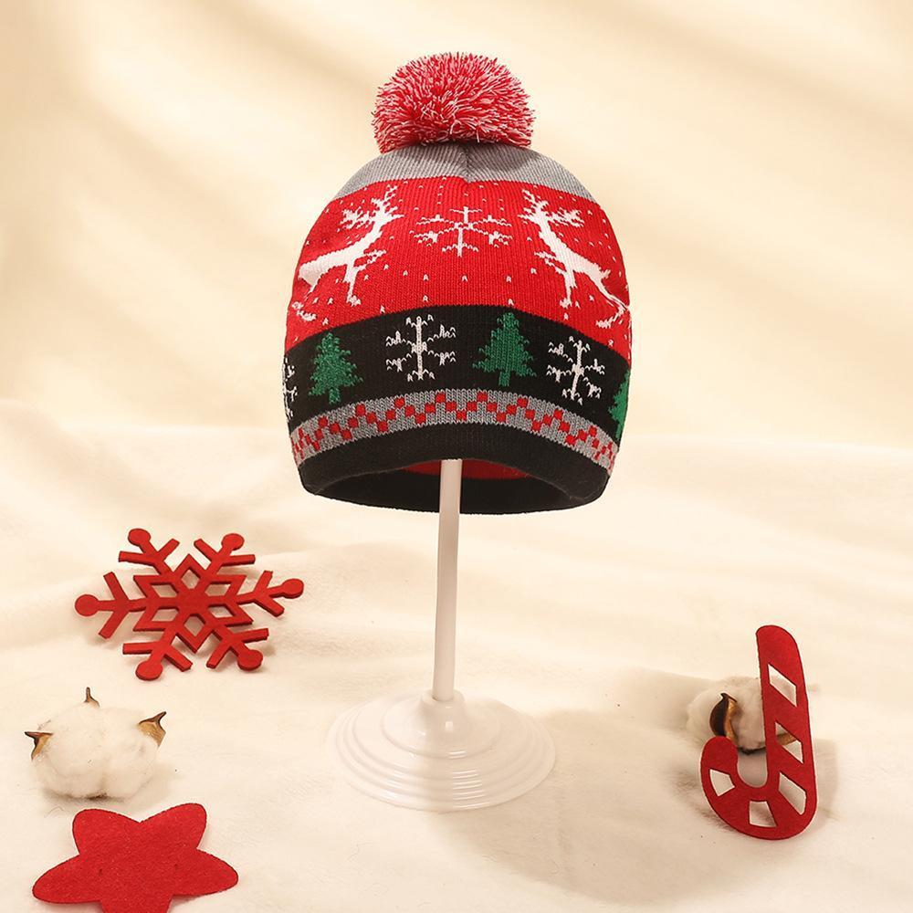 Christmas Hat Kids Xmas Beanie Colorful Santa Hats - UNIVERSAL SIZE