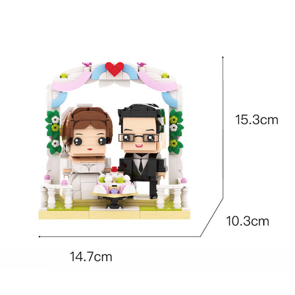 Fully Body Customizable 2 People Custom Brick Figures We Got Married - auphotoblanket