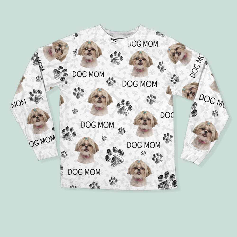 Custom Photo With Paw For Dog Lovers Sleepwear - auphotoblanket