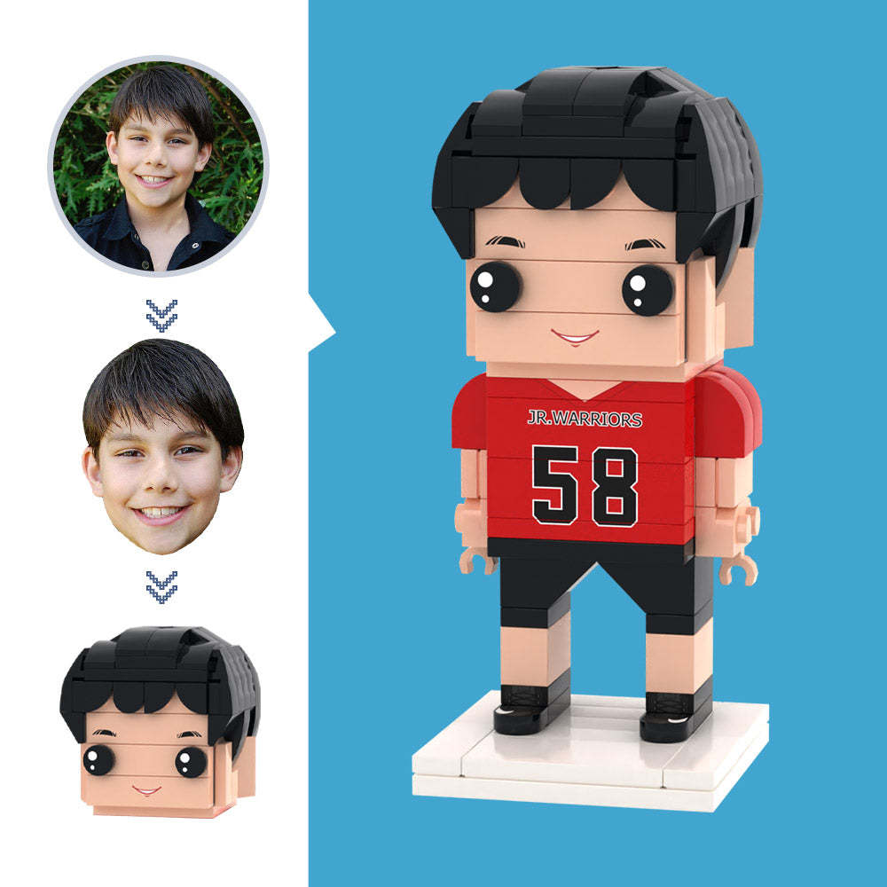 Customized Head Basketball Boy Figures Small Particle Block Toy Customizable Brick Art Gifts - auphotoblanket