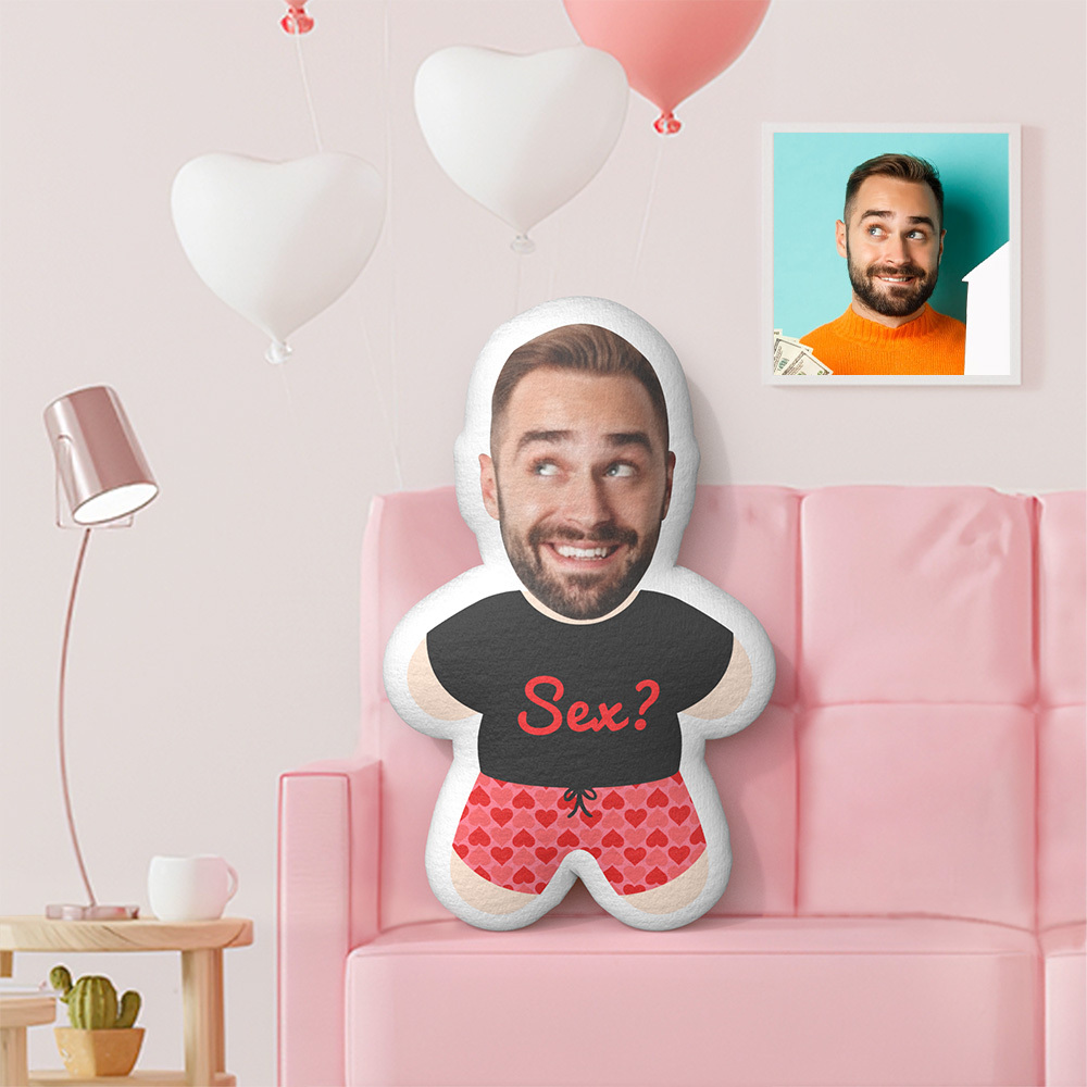 Custom Minime Throw Pillow Couuples Valentine Gift Face Pillow With Longing Eyes