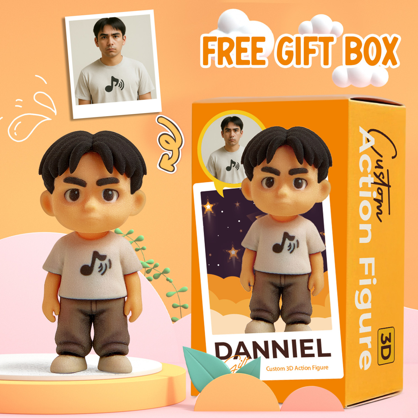 Custom 3D Action Figure From Your Photo Personalized Toy Figure Custom Action Figure Gifts For Him/Her