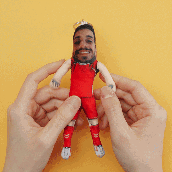 Custom Photo Doll Twistable Mini Me Doll Keychain, Funny Bag Charm - auphotoblanket