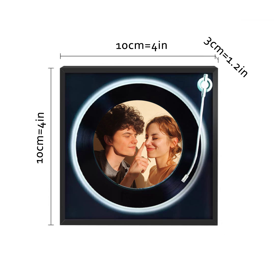 Custom Music Fridge Magnet with Night Light Mode That Plays Music Without Phone with Brightness Adjustment & Bluetooth Speaker Function Music Gift for Couples - auphotoblanket