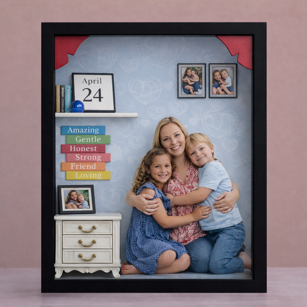 THE MINIATURE RACK Custom Photo & Message, Personalized Photo Keepsake - auphotoblanket