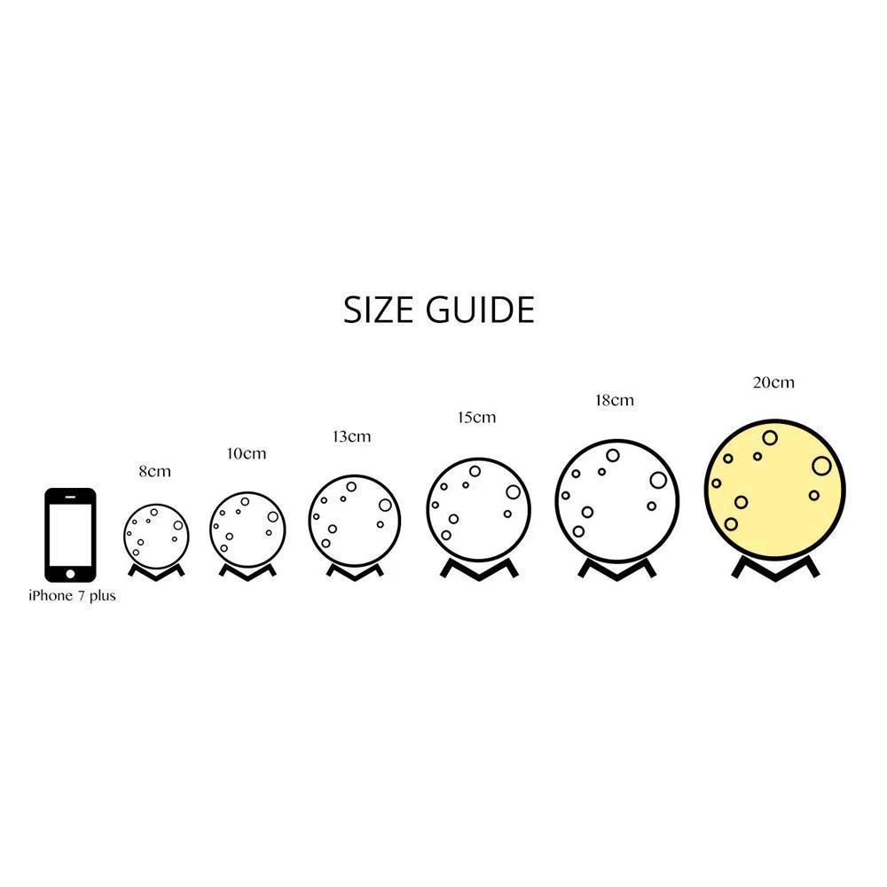 Creative Moon Lamp 3D Printing Moon Light Colorful - Remote Control Sixteen Colors (10-20cm) - auphotoblanket