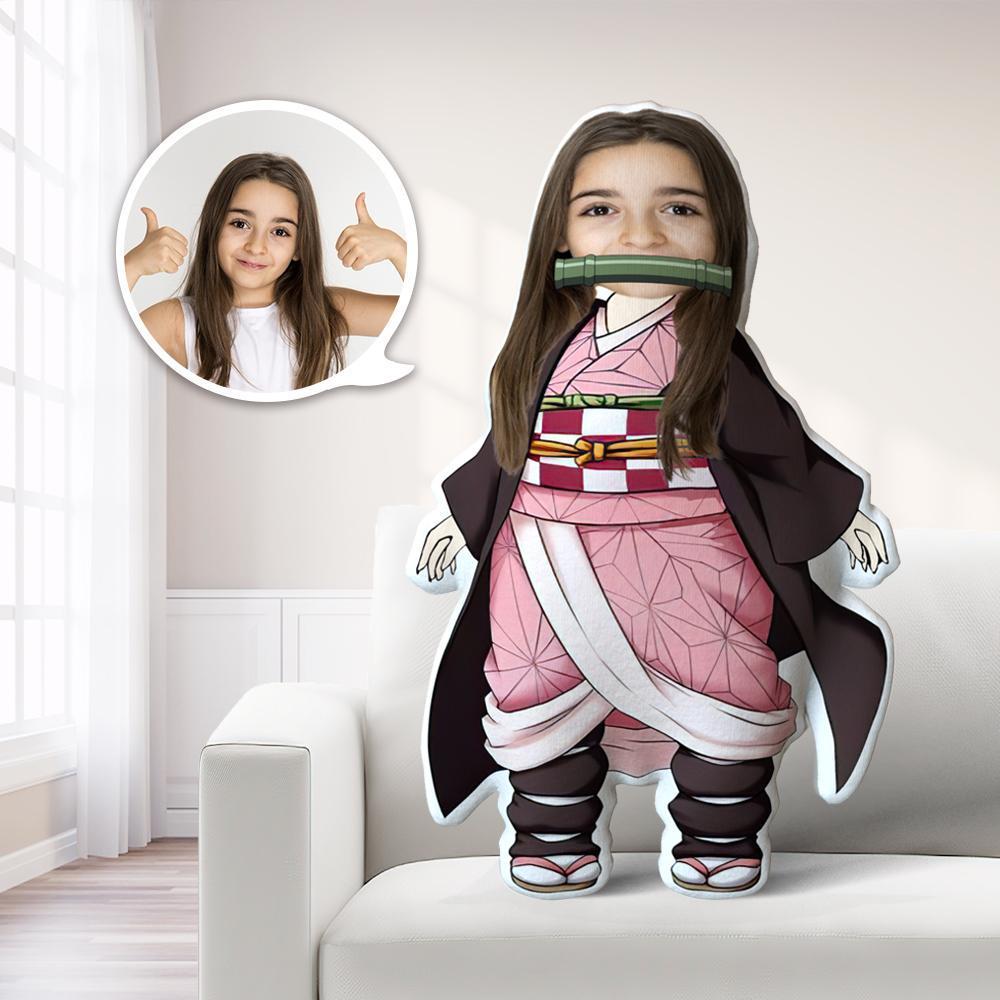 Personalized Photo My face on Pillows Custom Minime Dolls Gag Gifts Toys Kamado Nezuko Costume